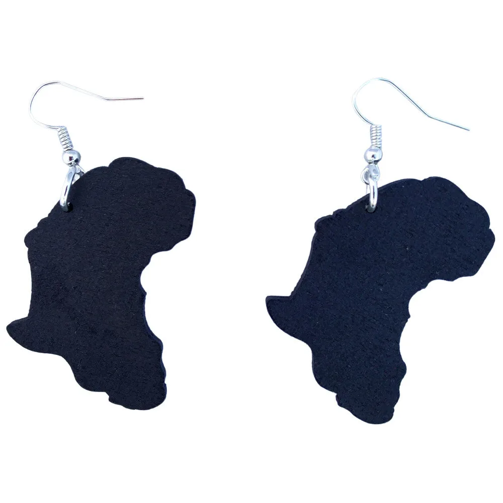 Small map of Africa earrings (3 designs) | African | Africa shaped | Natural hair | Afrocentric |