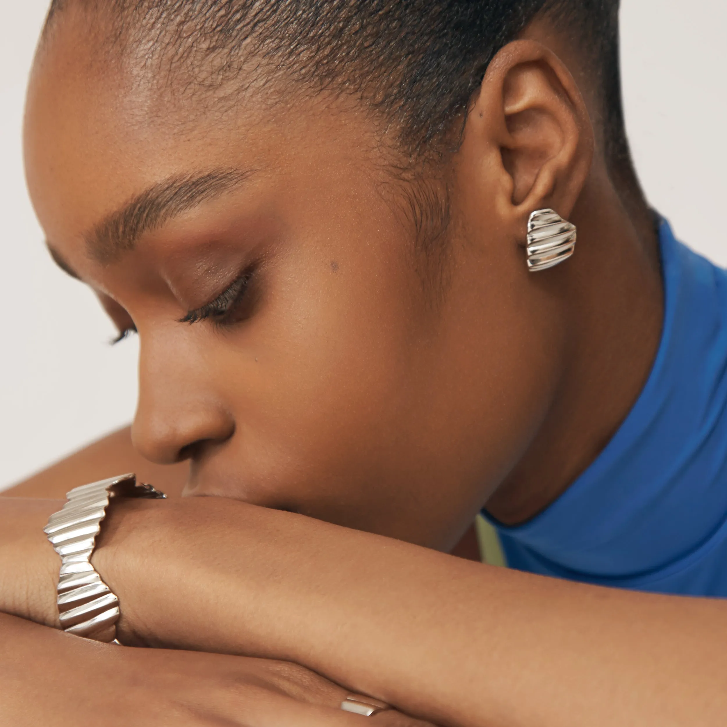 Small Sunray Studs - Silver