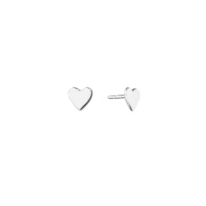 Small White Gold Wings of Love Stud Earrings