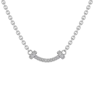 Smile Bar Diamond Necklace 14K Gold