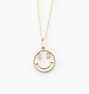 Smiley Diamond Necklace