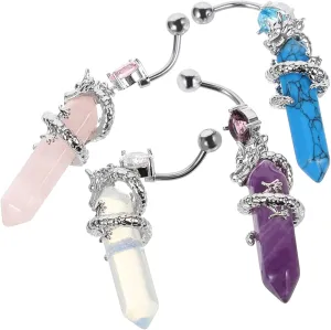 SOIMISS Belly Button Jewelry Set Belly Piercing Ring for Women Navel Ring Metal Belly Jewelry Zircon Belly Decorations