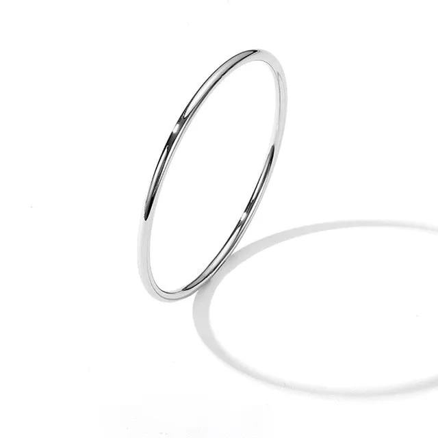 Solid 14K Gold Au585 Dainty Stacking Band Simple Plain Tiny Wedding Ring Matching Band for Women Width 1.2mm Thickness 1.0mm
