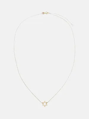 Solid Star of David Necklace 14K