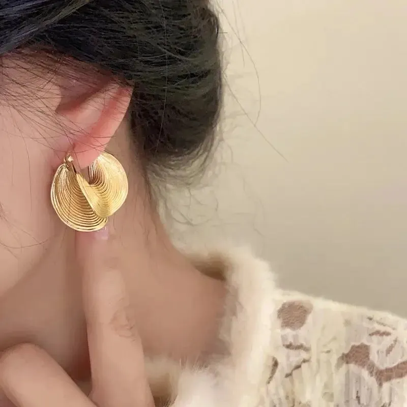 Spiral Ear Buckle Earrings