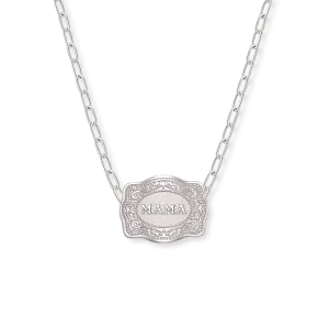 Spurwest Mama Mini Belt Buckle Necklace (Available in Silver or Gold)