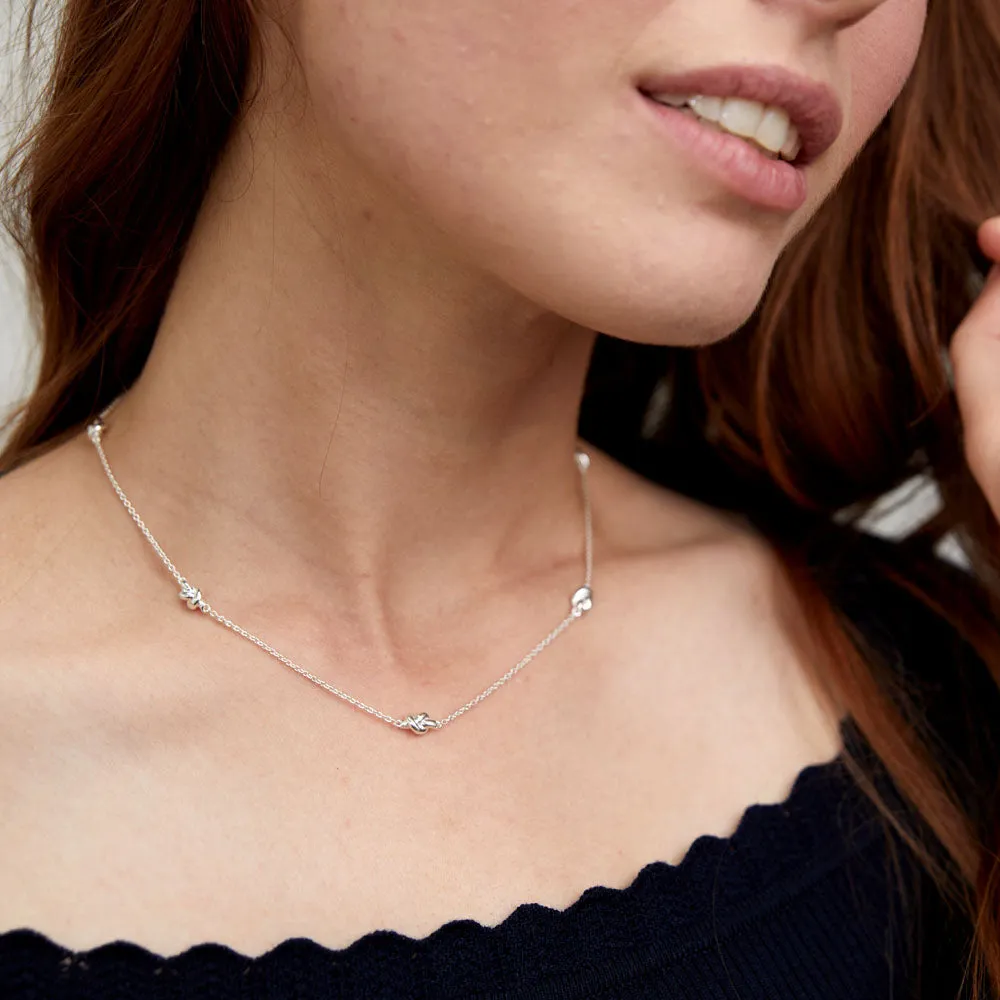 St Ives Silver Knot Necklace