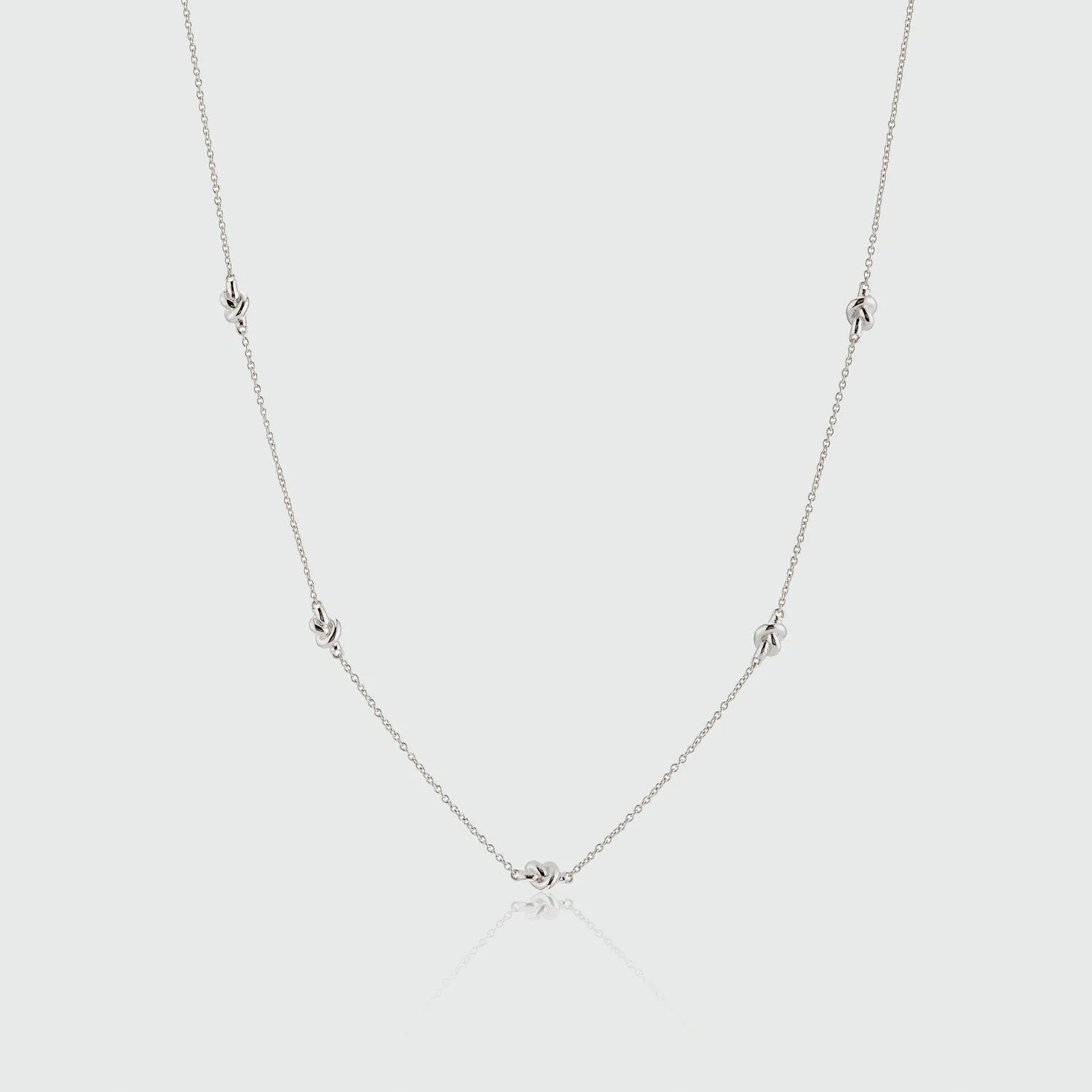 St Ives Silver Knot Necklace