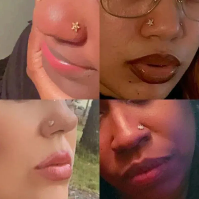 Stainless Steel Zircon Nose Rings