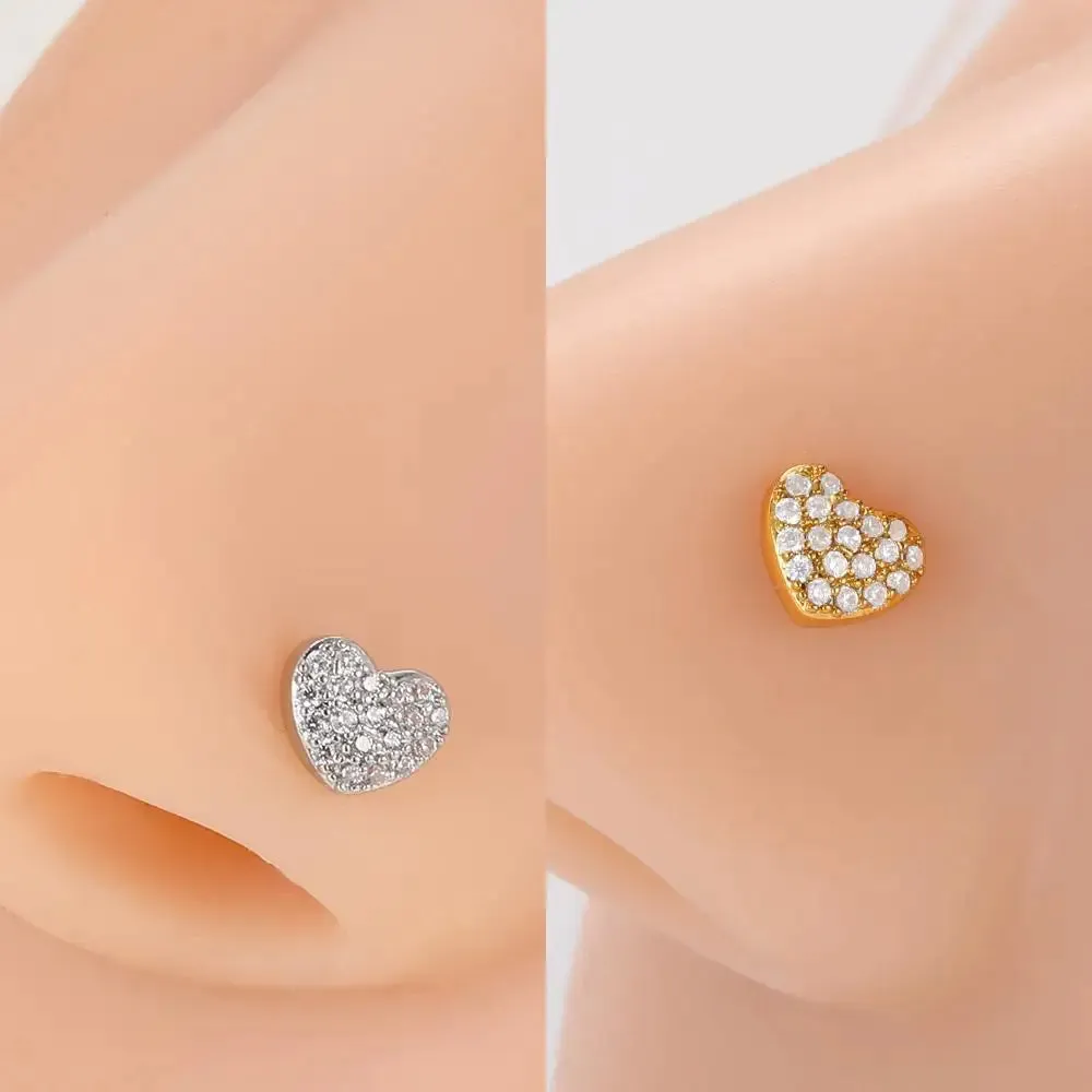Stainless Steel Zircon Nose Rings