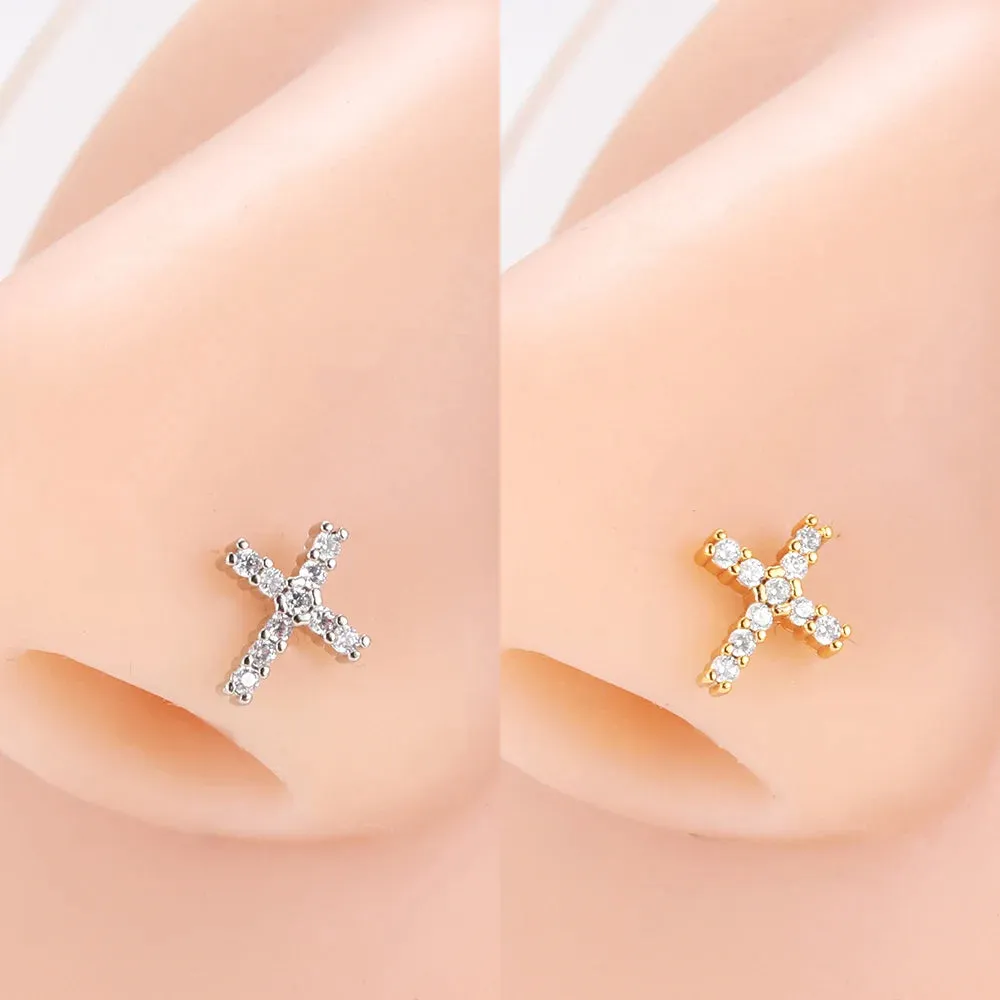 Stainless Steel Zircon Nose Rings