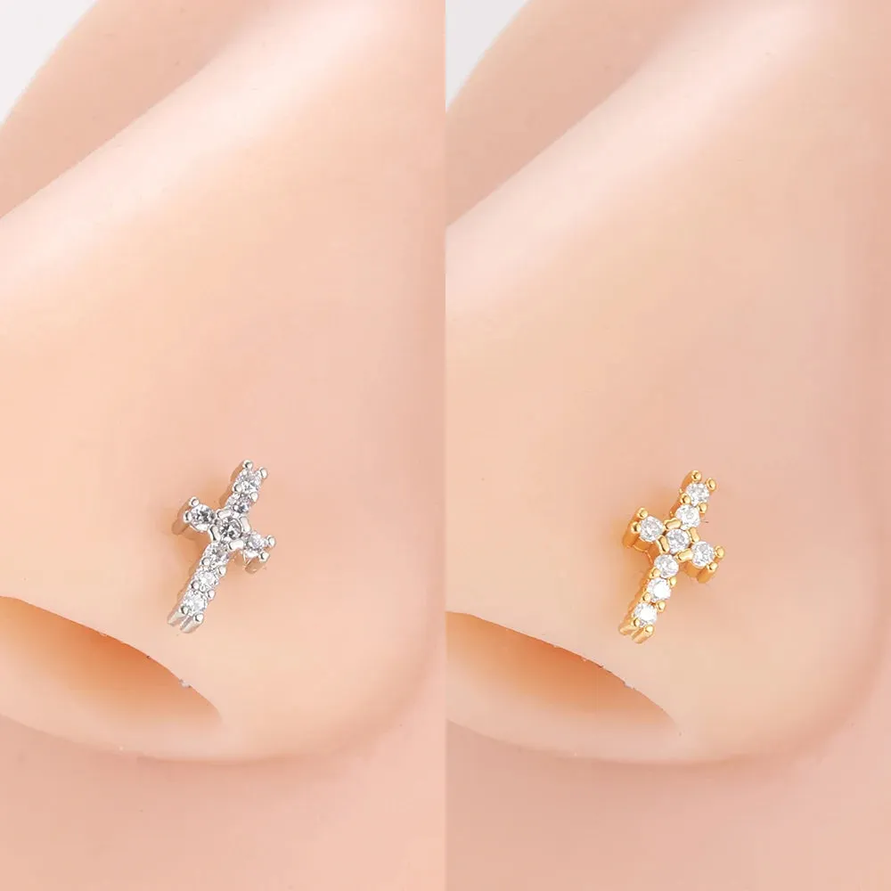 Stainless Steel Zircon Nose Rings