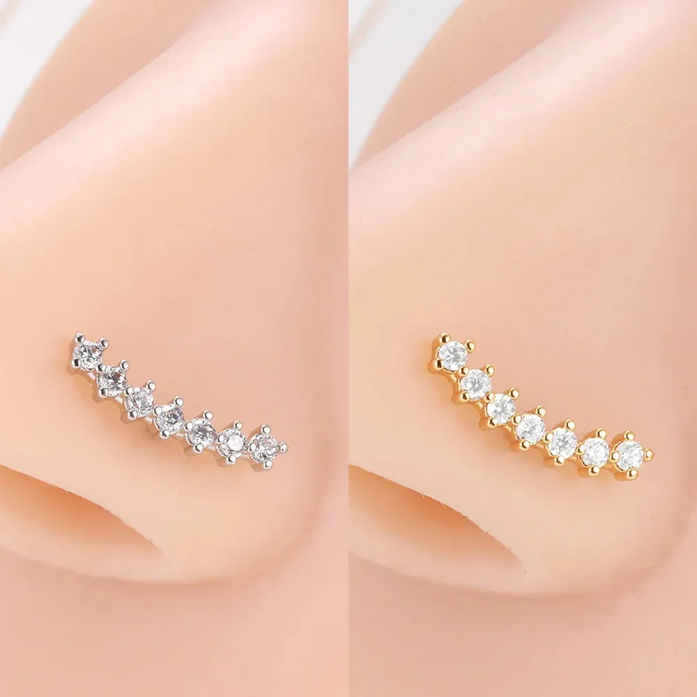 Stainless Steel Zircon Nose Rings