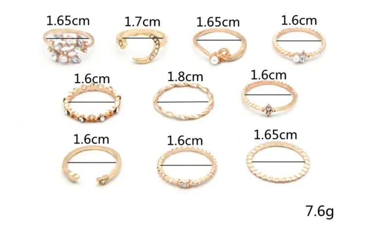Star Moon Love Rings