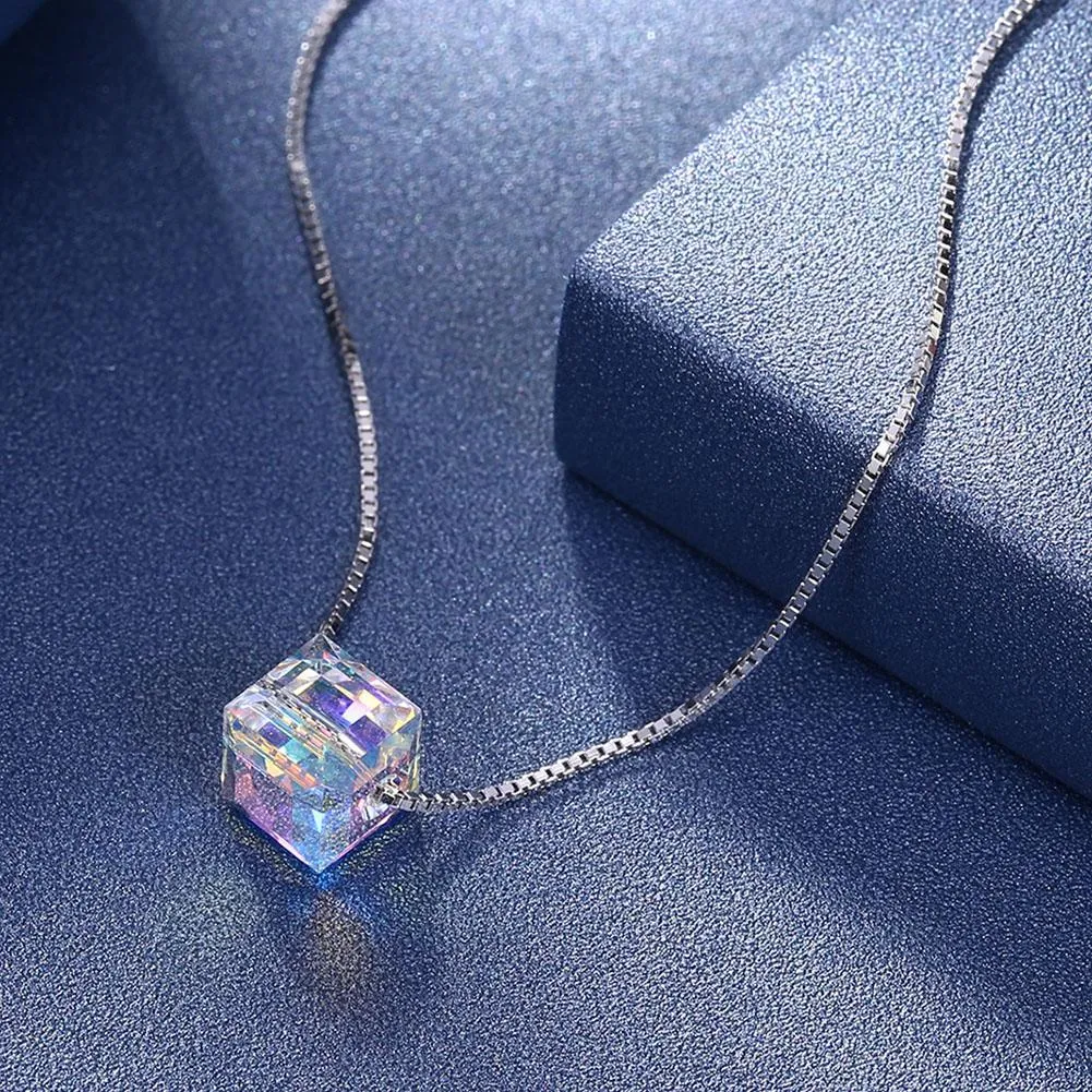 Sterling Silver Aurora Borealis  Elements Necklace