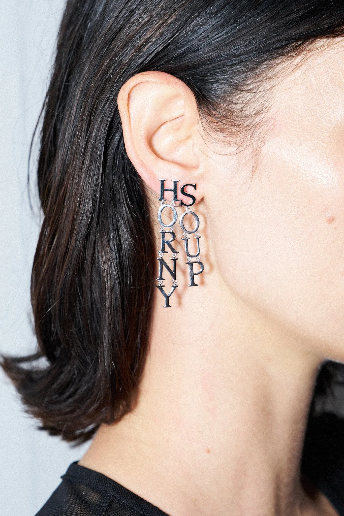 Sterling Silver HORNY Dangle Earring