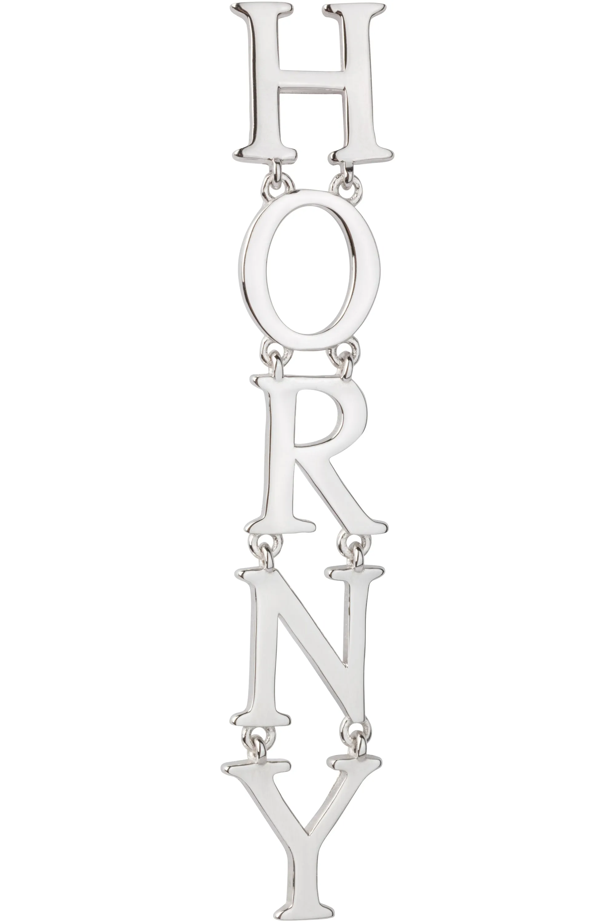 Sterling Silver HORNY Dangle Earring