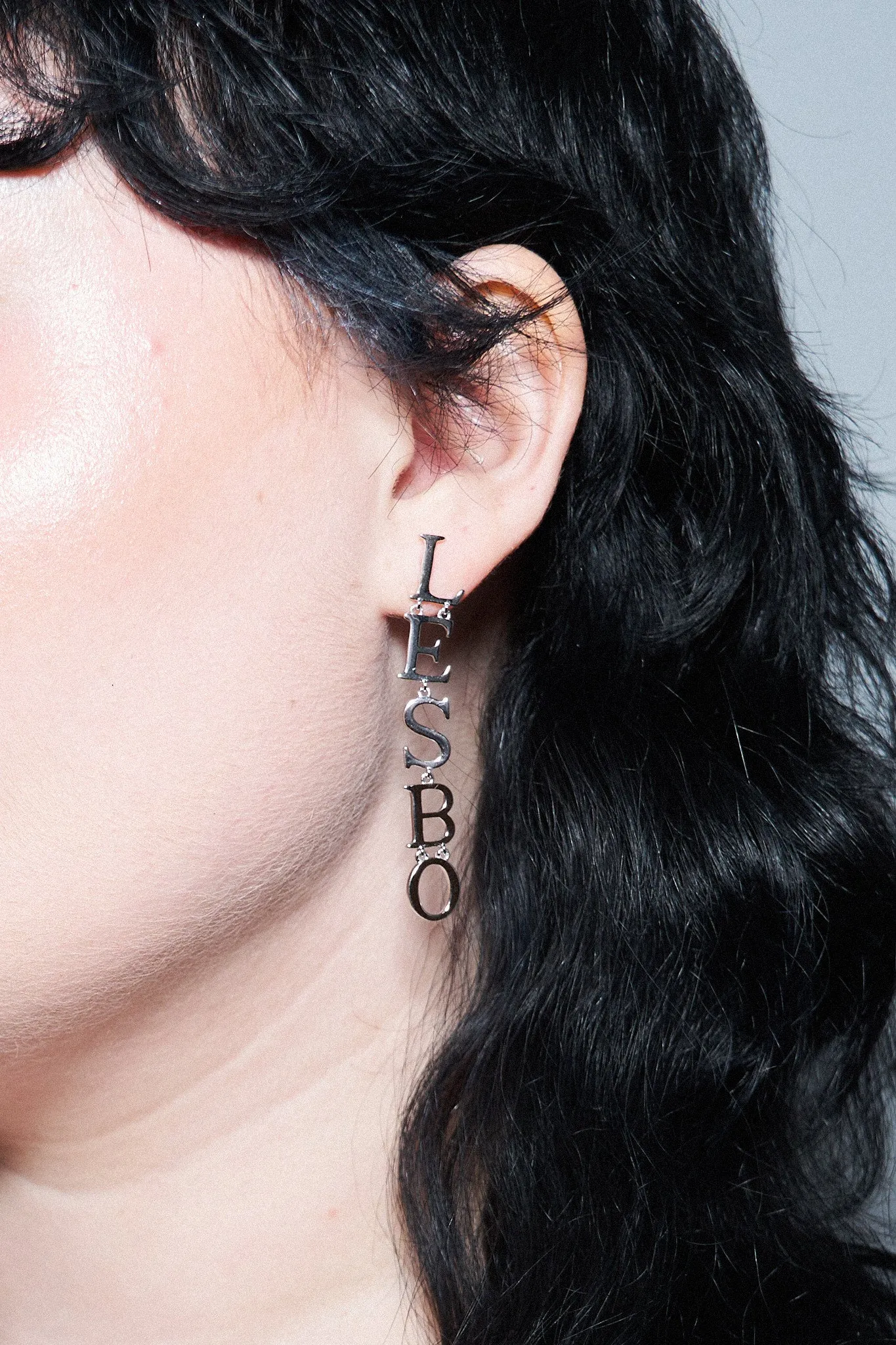 Sterling Silver LESBO Dangle Earring