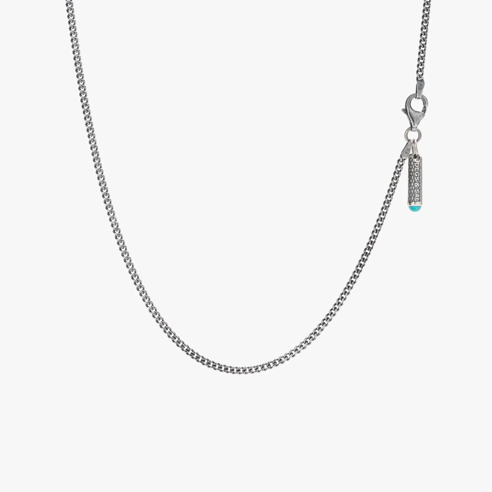 Sterling Silver Modern Medallion Necklace with Turquoise