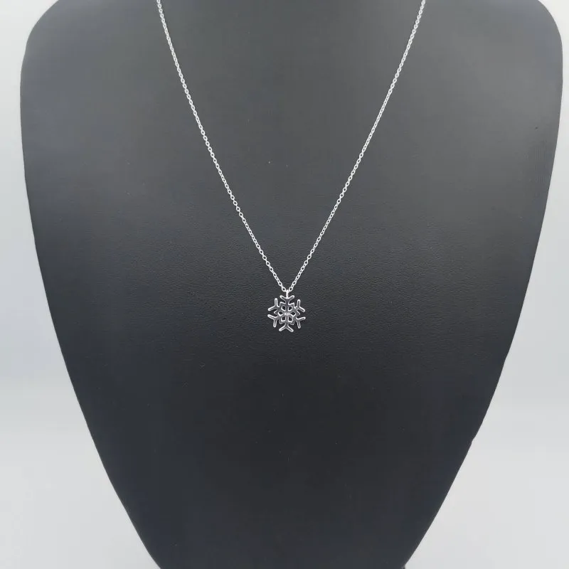 Sterling Silver Snowflake Necklace