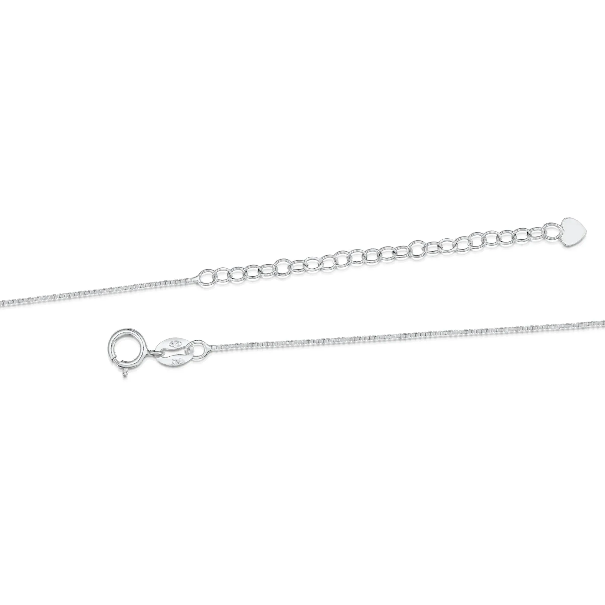 Sterling Silver Swirl Pendant Necklace with tiny Purple Flowers by Shrieking Violet®
