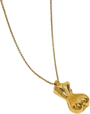 Street Style Funny Body Pendant Necklace For Women Bold Gold Color Layered Necklaces Jewelry Trendy 2025 DANS03099