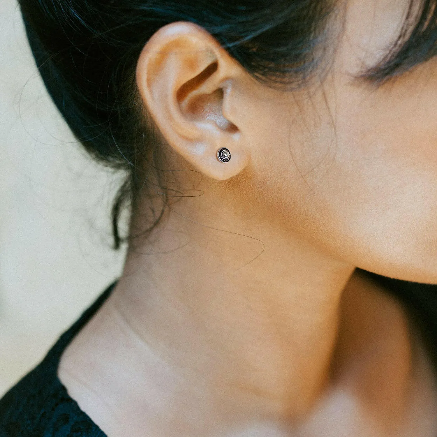 Stylish Silver Dome Ear Studs - Perfect for Any Outfit