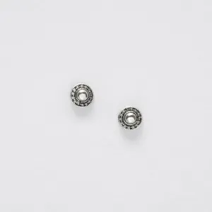 Stylish Silver Dome Ear Studs - Perfect for Any Outfit