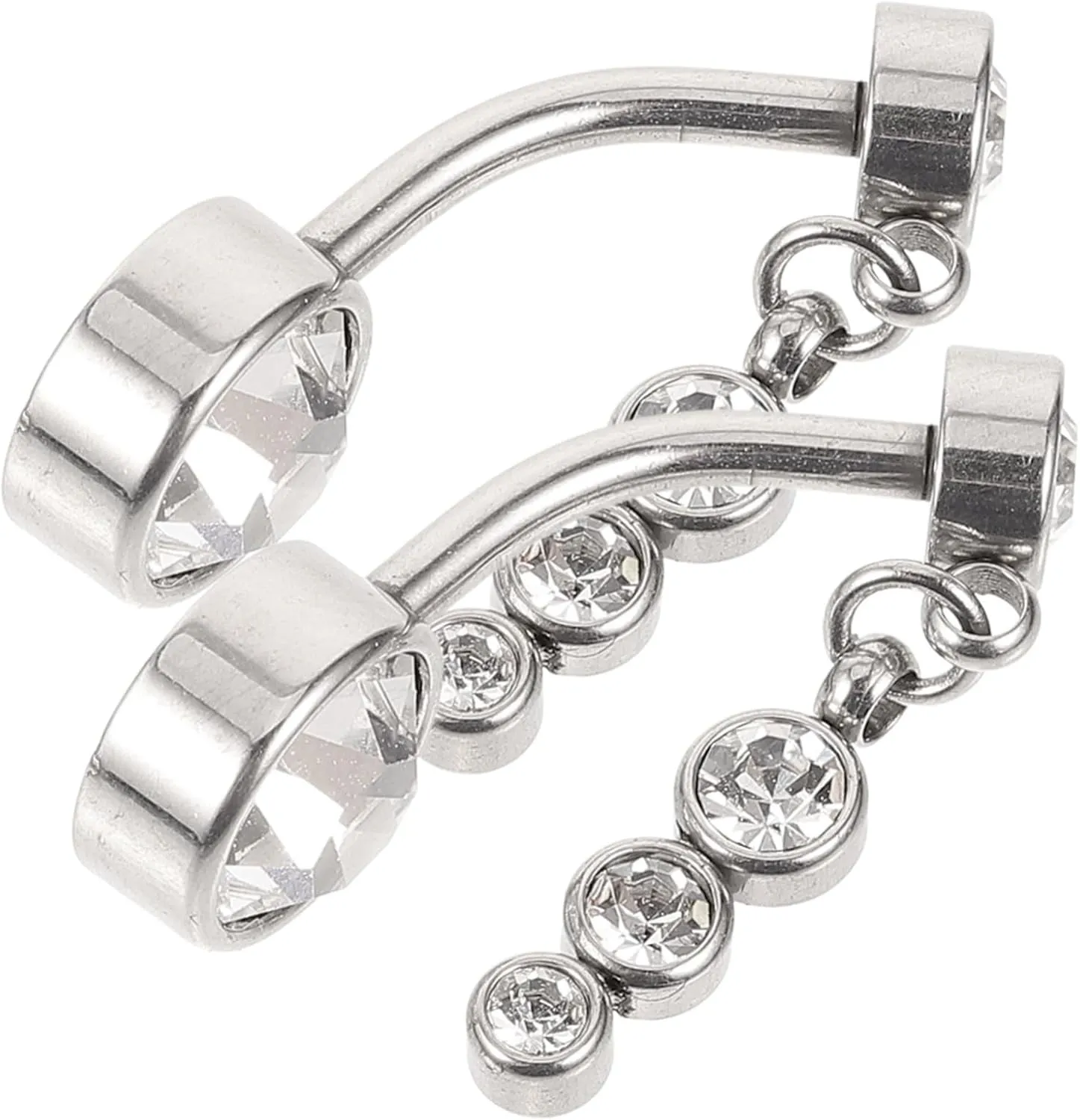 Stylish Women Belly Button Ring Shiny Rhinestone Navel Ring Perfect for Party Club Beach Wear