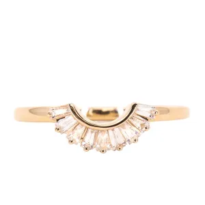 Sunset Curved Baguette Diamond Band in Recycled 14k Gold