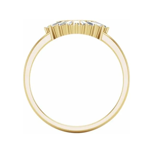 Sunset Curved Baguette Diamond Band in Recycled 14k Gold