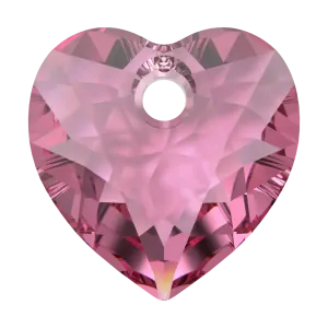 Swarovski Pendants Heart Cut (6432) Rose