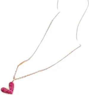 Sweet Red Heart Necklace For Women Clavicle Chain Choker Collar PTPNU1228