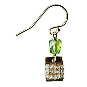 Tabs Earrings 5023 with Peridot and Natural Zircon by Michelle Pressler Jewelry