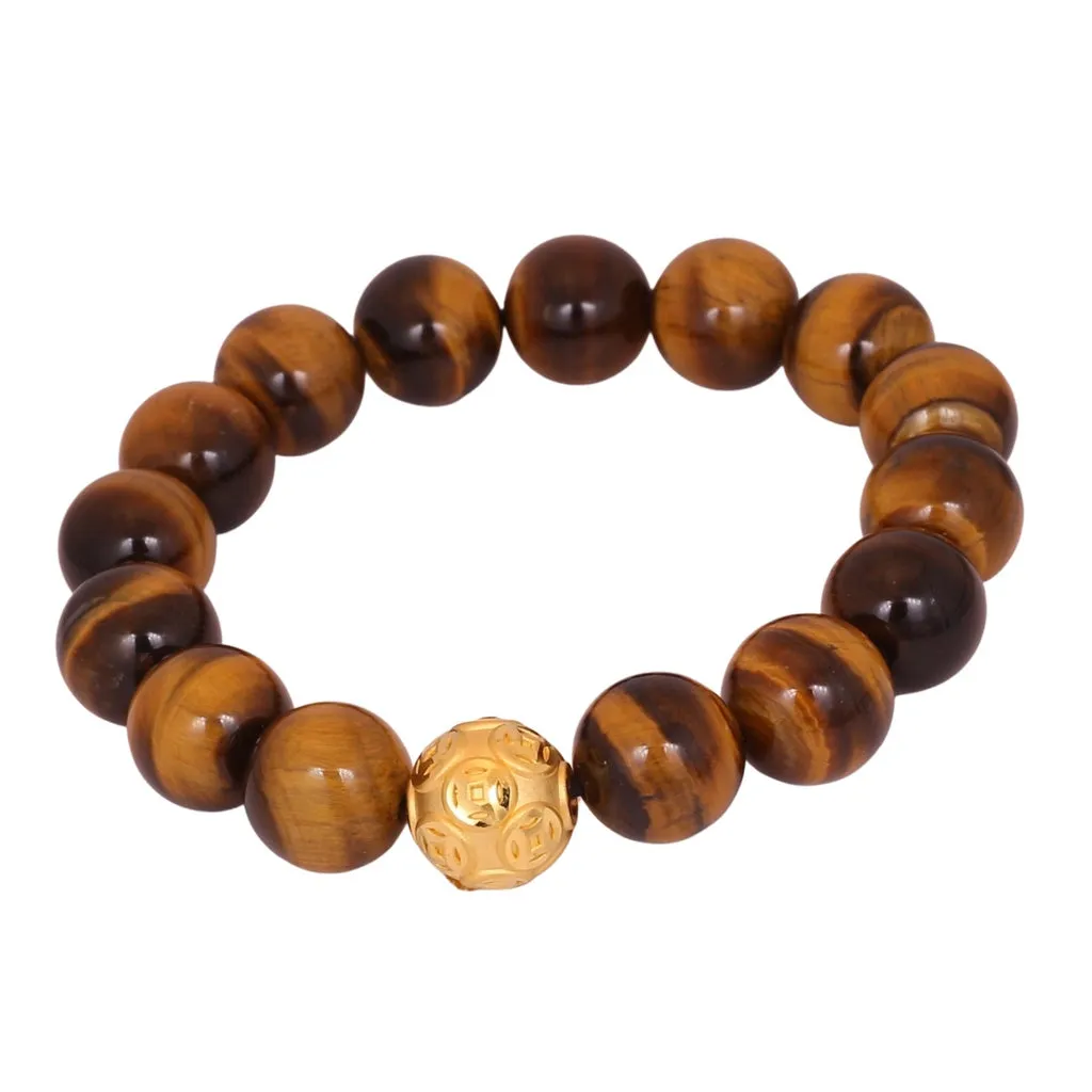 TAKA Jewellery 999 Pure Gold Charm Beads Bracelet