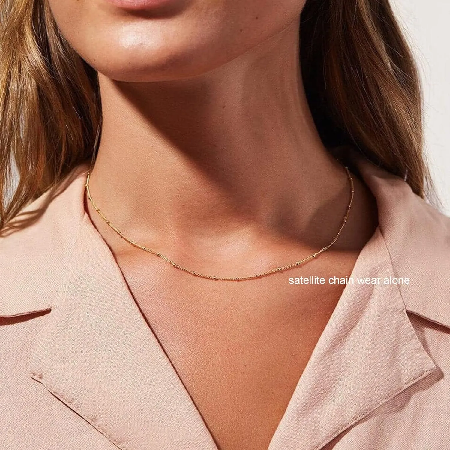 Tewiky Diamond Necklaces for Women, Dainty 14k Gold/Sterling Silver Choker Necklace Simple Gold Plated CZ Jewelry Necklaces for Women Trendy Gifts