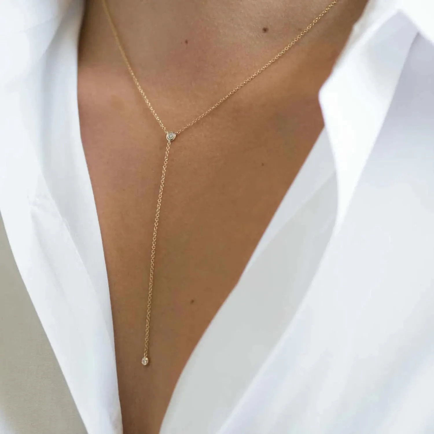Tewiky Diamond Necklaces for Women, Dainty 14k Gold/Sterling Silver Choker Necklace Simple Gold Plated CZ Jewelry Necklaces for Women Trendy Gifts