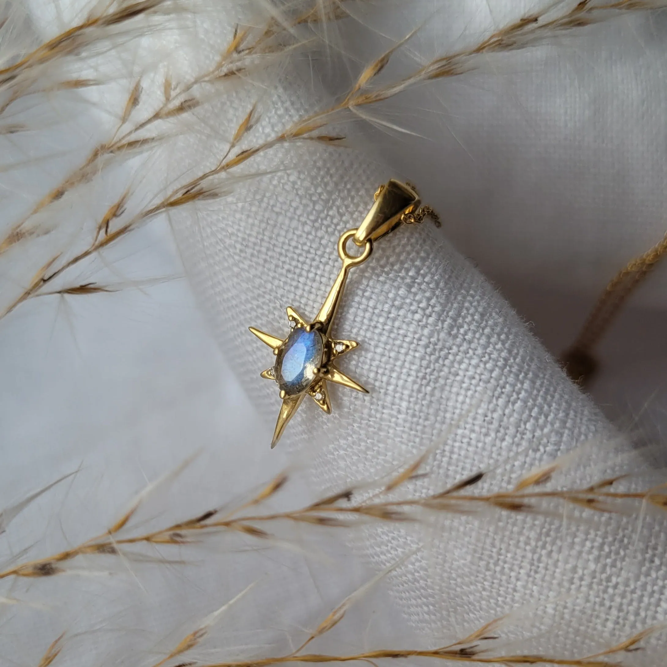The North Star Labradorite Gold Necklace