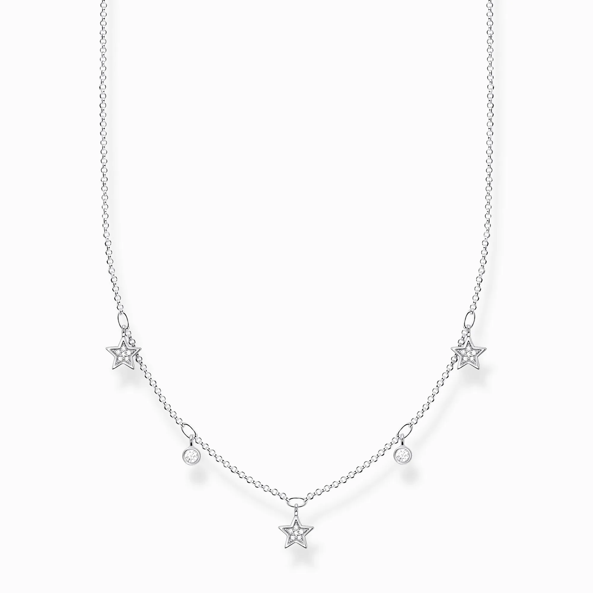 Thomas Sabo Silver Necklace with Zirconia Stones KE2075-051-14-L45V