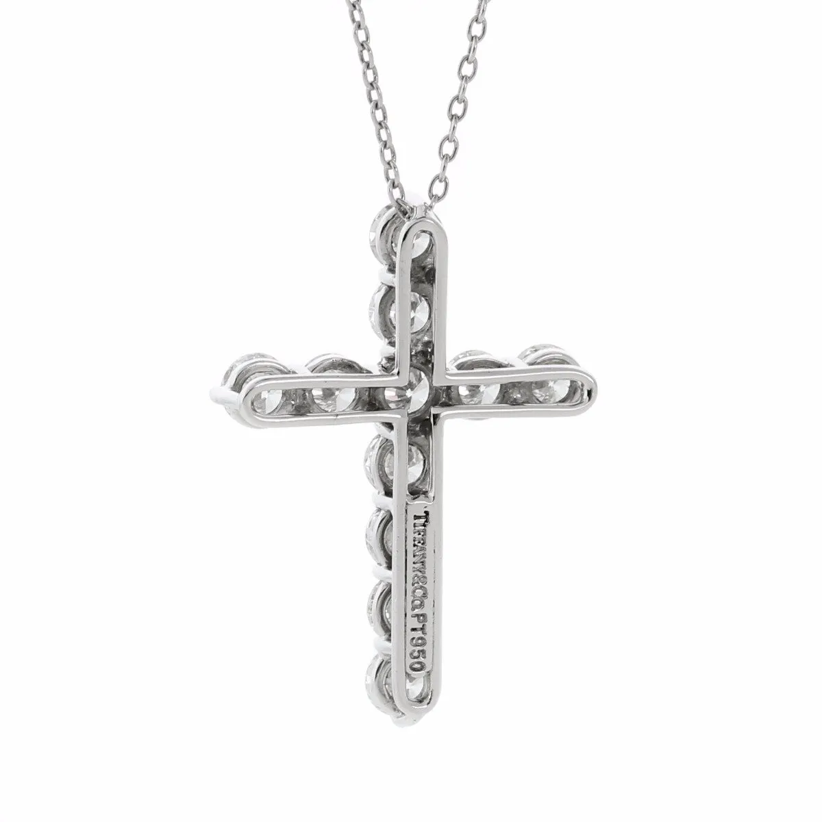 Tiffany & Co Diamond Cross Platinum Necklace
