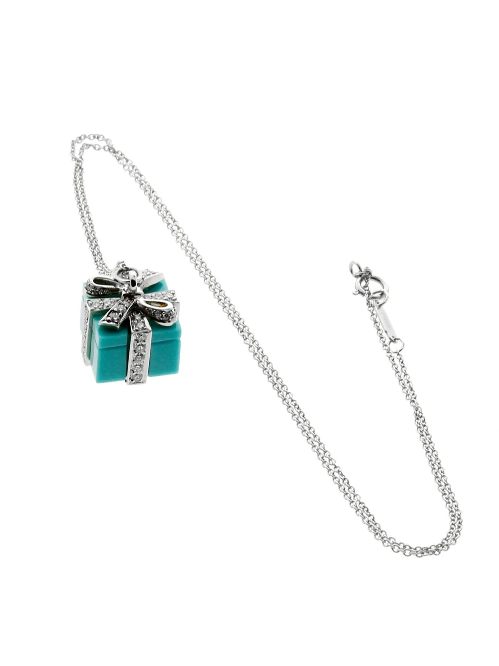 Tiffany & Co Turquoise Diamond Platinum Necklace