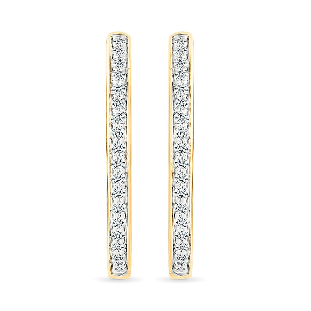Timeless Elegance Diamond Hoop Earrings