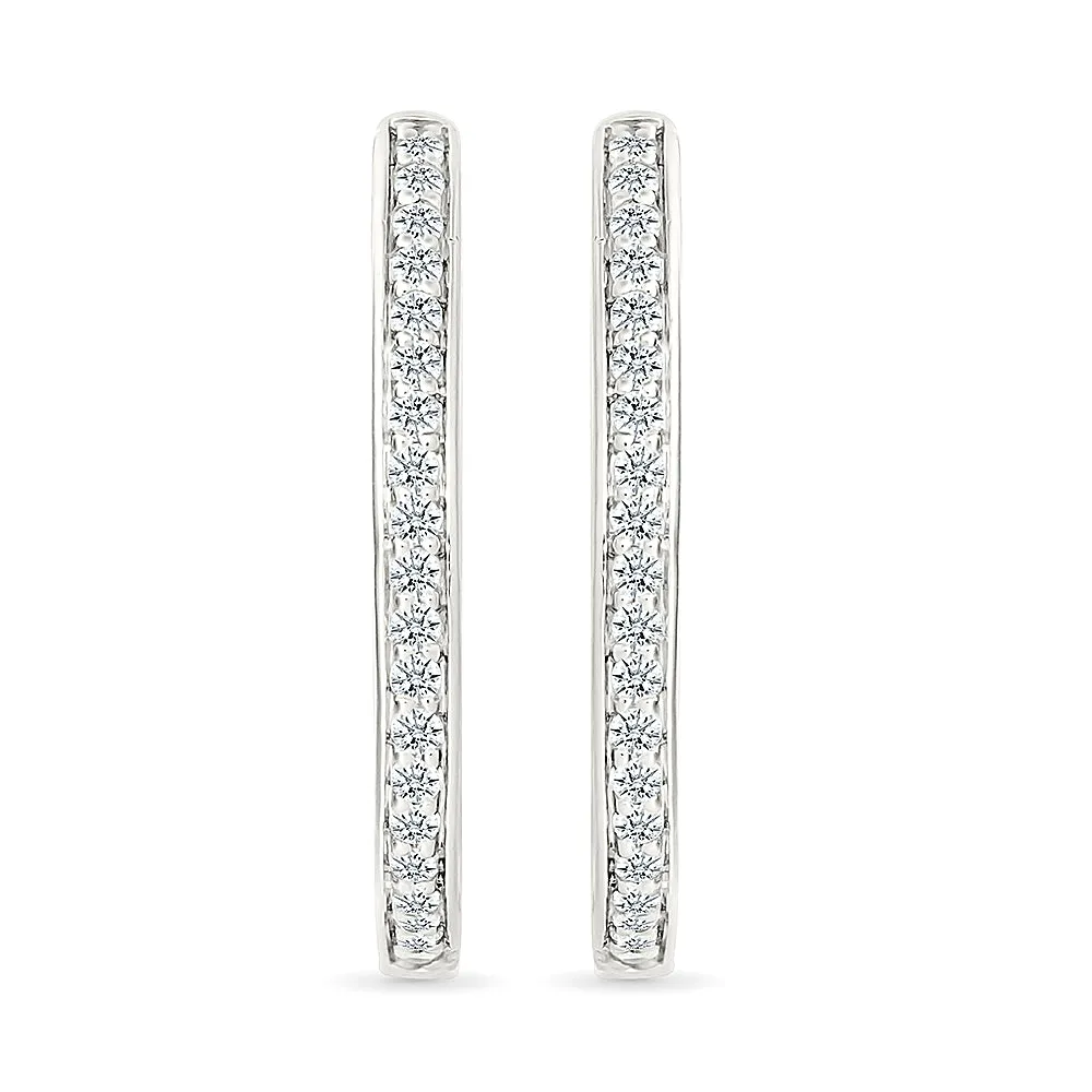 Timeless Elegance Diamond Hoop Earrings