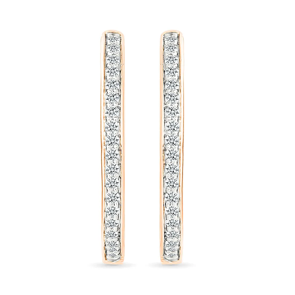 Timeless Elegance Diamond Hoop Earrings