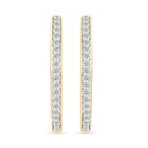Timeless Elegance Diamond Hoop Earrings