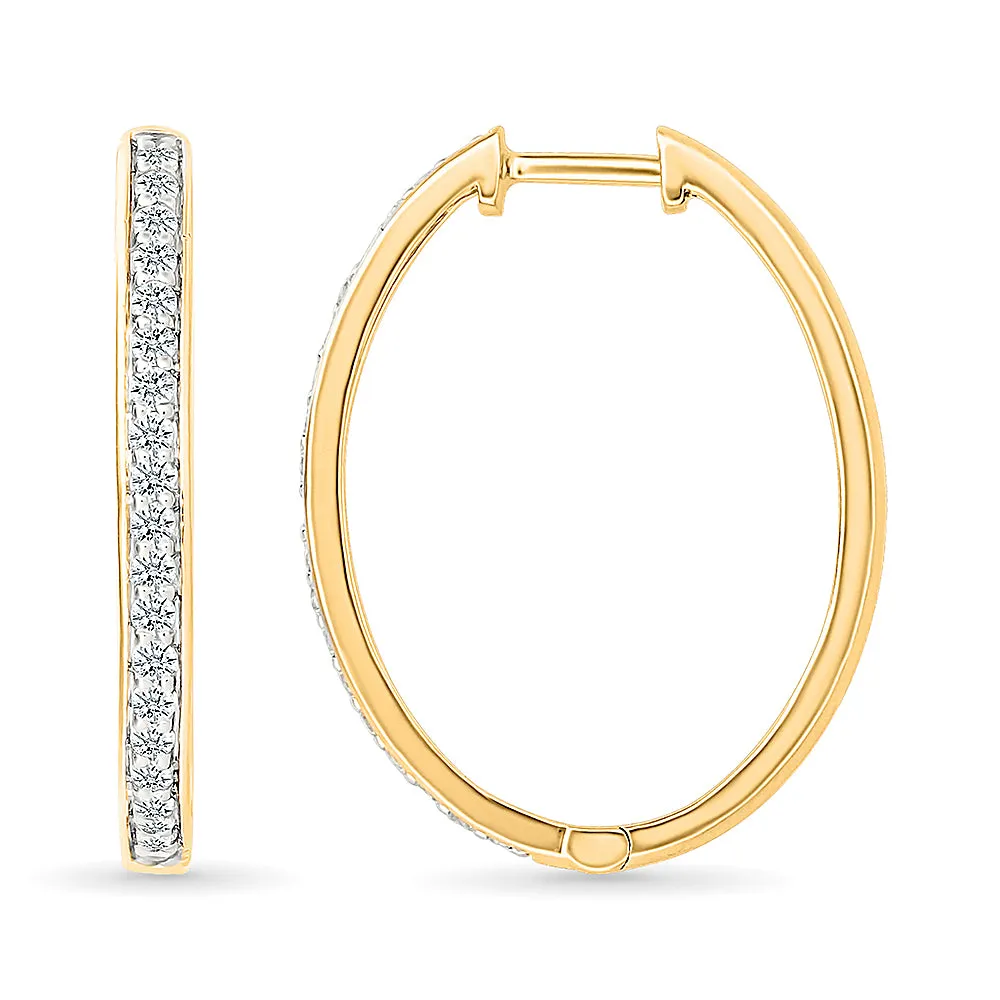 Timeless Elegance Diamond Hoop Earrings