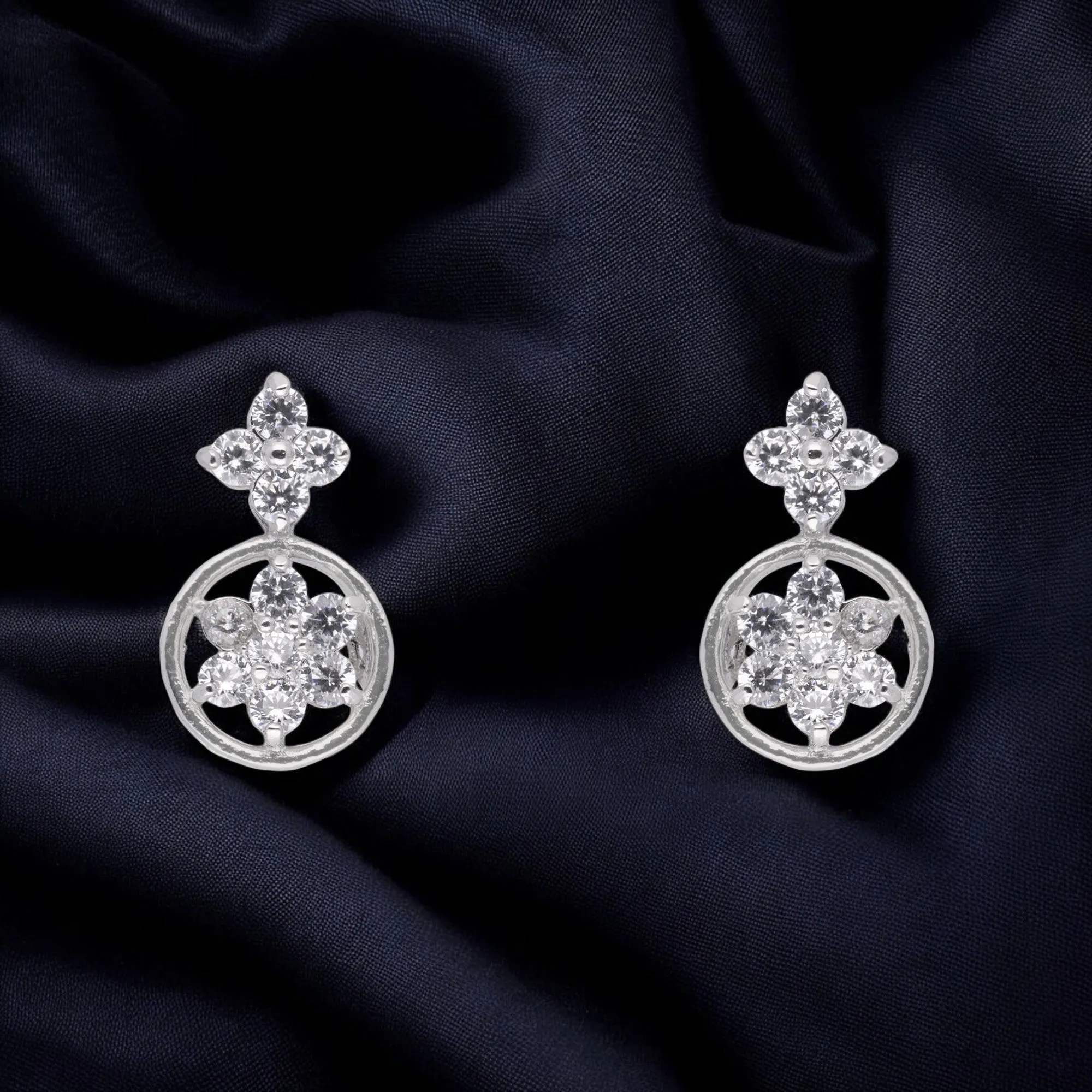 Timeless Floral Drop Earrings – Elegant & Radiant | SKU: 0021327681