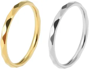 Titanium Steel Ring Set Fashionable Matching Couples Ring Women's Men's Knuckle Decor Ring