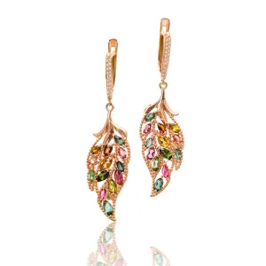 Tourmaline Earrings In Rose Gold