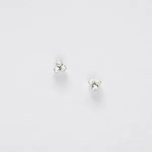 Triangle CZ Silver Stud Earrings - Elegant and Timeless Jewelry